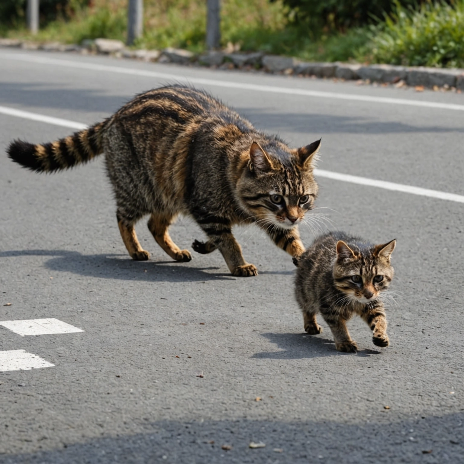 CAT AND RACCOON ENJOY GENTLE SPEED RACE IN BURSA