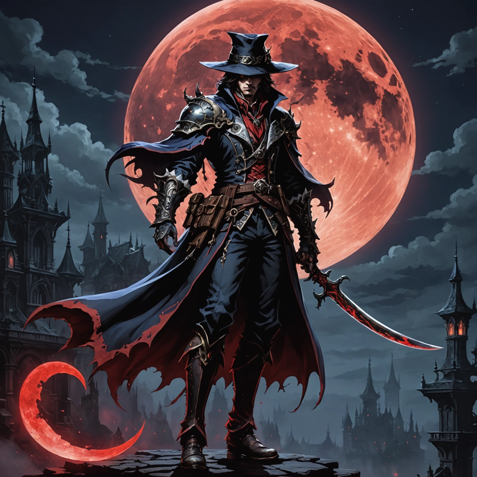 Bloodstained moon shadow.