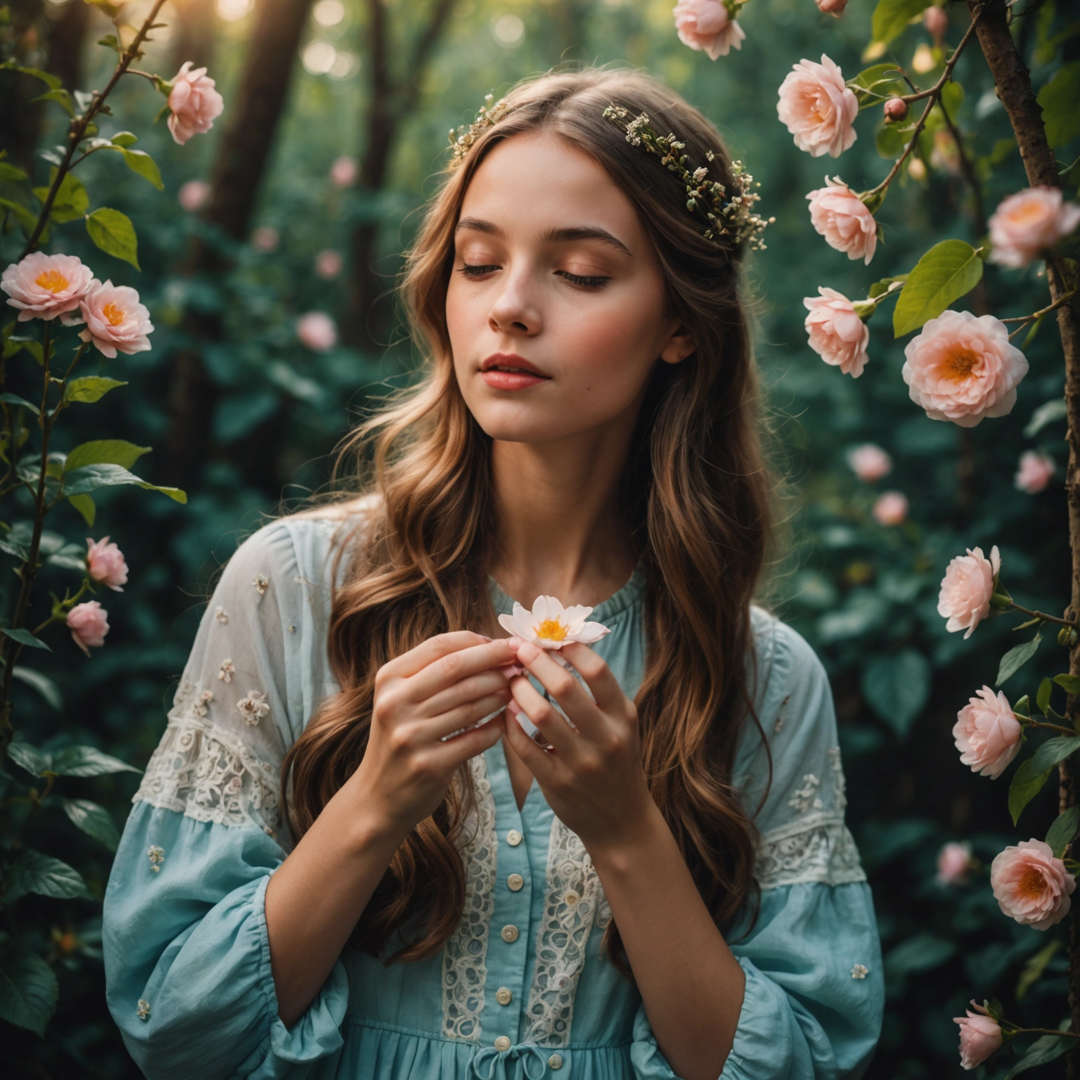 The Girl Enchanted by the Magic of Scent