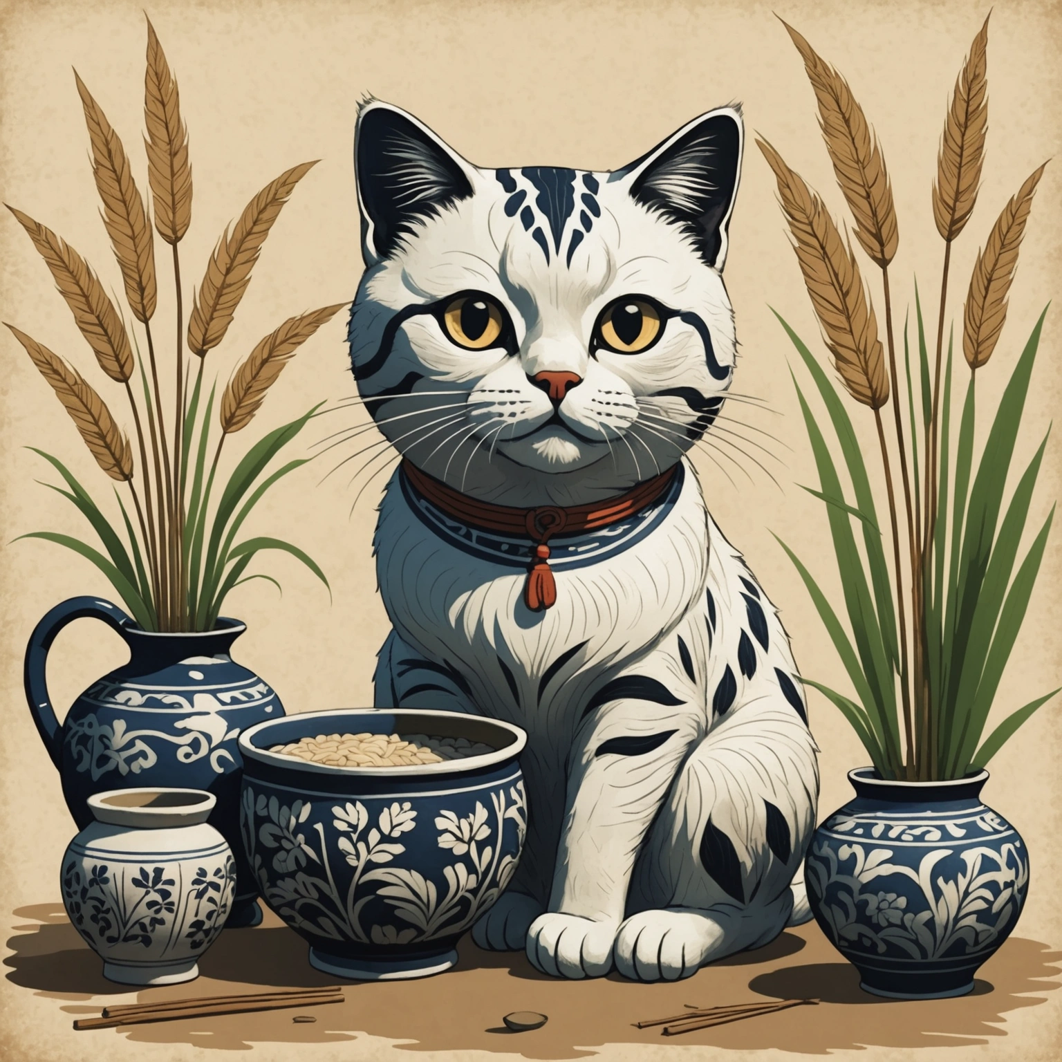 The Whispers of Rice Stalks and the Songs of Pottery: The Story of Mike, a Cat of the Kofun Period